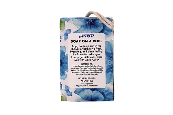 Jabón en barra Orchid Garden con cuerda, 300 g - Jabón de baño colgante floral de lujo para hidratar y refrescar la piel | Lily Bath 4