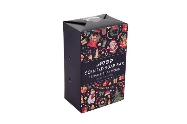 300g 시더 & 티크 우드 향 비누 - 딥 클렌징과 매끄러운 피부를 위한 보습 우디 바디 비누 3