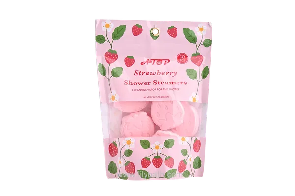 স্ট্রবেরি শাওয়ার স্টিমার - আরামদায়ক গোসলের অভিজ্ঞতার জন্য অ্যারোমাথেরাপি শাওয়ার ভেপার ট্যাবলেট 1