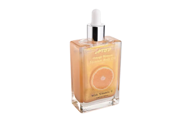 100mL Orange Blossom Shimmer Body Oil with Vitamin C for Radiant Skin view 4