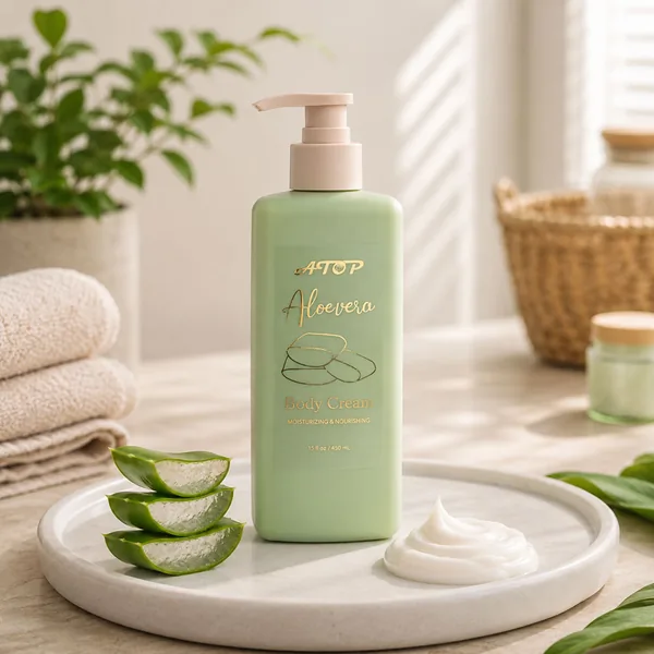 Aloe Vera Body Cream 450mL - Moisturizing & Nourishing Body Lotion for Soft, Soothed Skin view 2