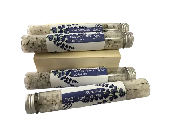 120g Mint Aromatherapy Bath Salts in Leak Proof Plastic Bottle For Family Pack Use view 7