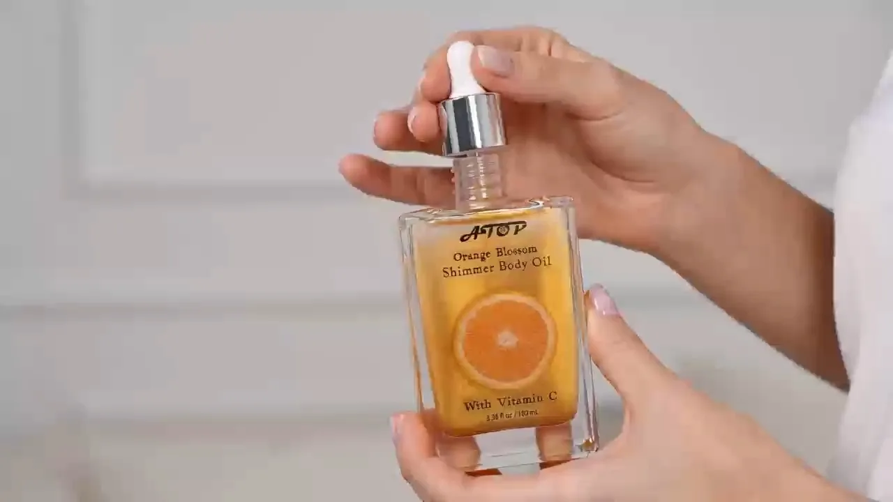 100mL Orange Blossom Shimmer Body Oil with Vitamin C for Radiant Skin