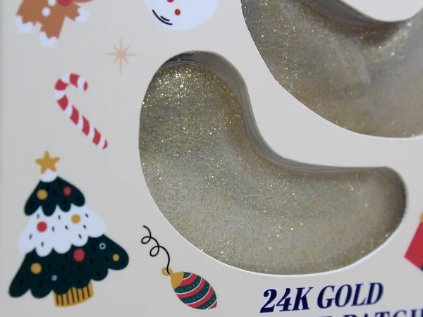 Golden Christmas Under Eye Patches for Rejuvenating & Brightening Eye Treatment - Lily Bath view 8