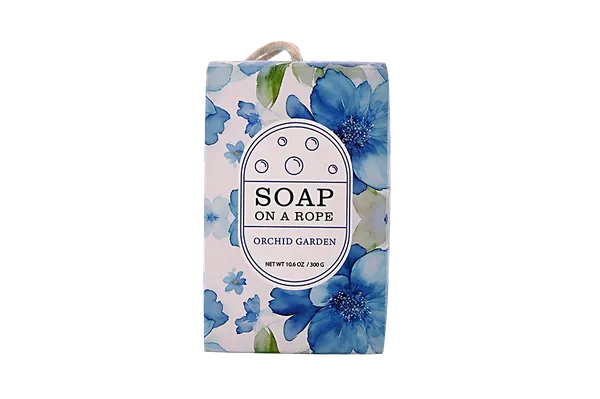Orchid Garden Soap Bar on a Rope 300g - Luxury Floral Hanging Bath Soap for Moisturizing & Refreshing Skin | Lily Bath view 5