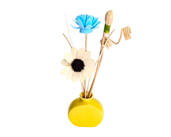 3.4 FL OZ / 100 ML Oriental Leaves Reed Aromatherapy Diffuser Set For Bedroom Decorate with Air Essence Technology view 5
